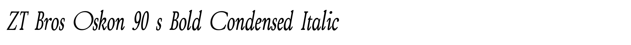 ZT Bros Oskon 90 s Bold Condensed Italic image